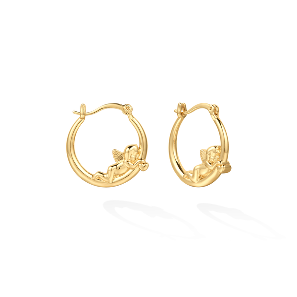 Cupidon Angélique Loop Earrings - Yellow Gold