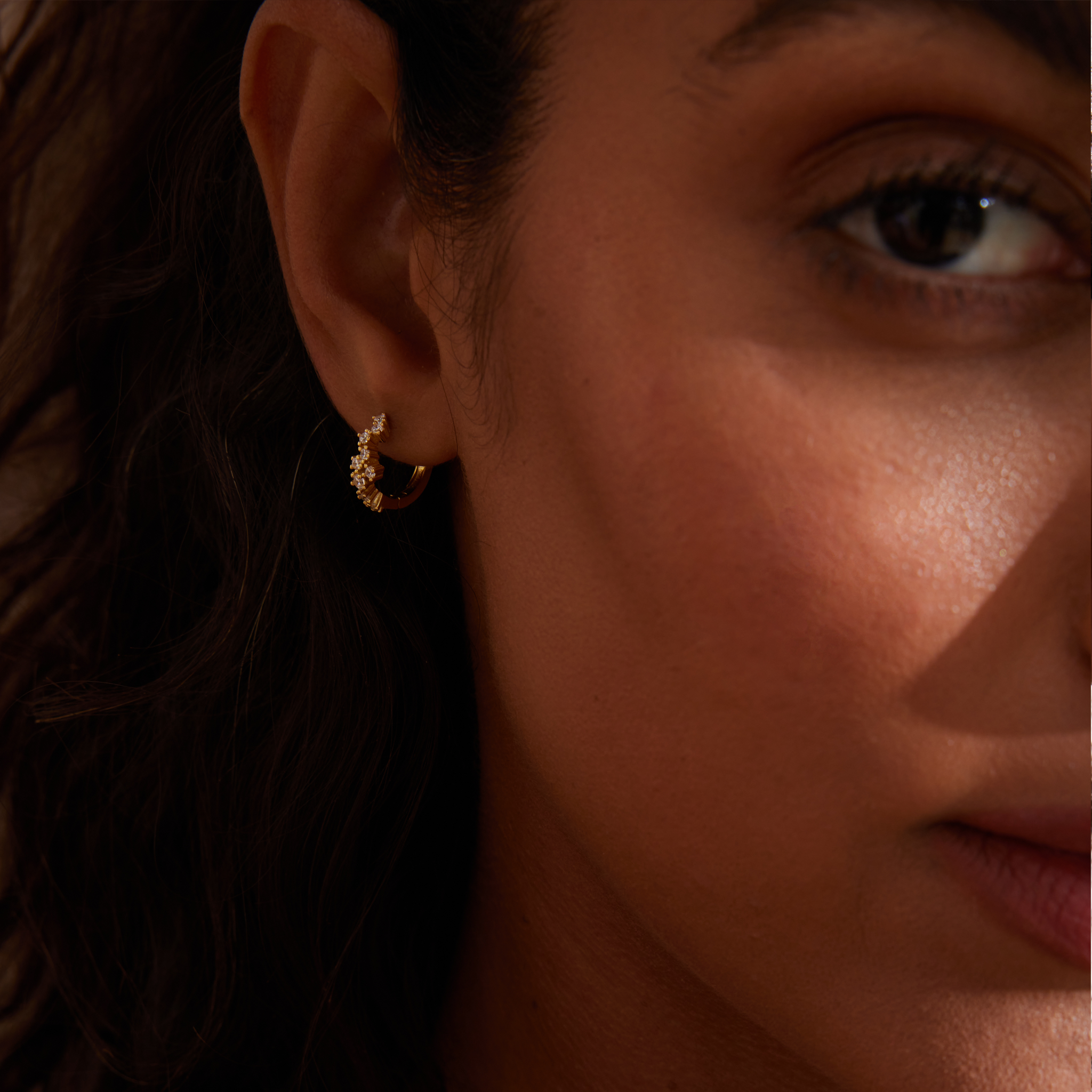 Oceanlight Gleaming Huggies - Yellow Gold