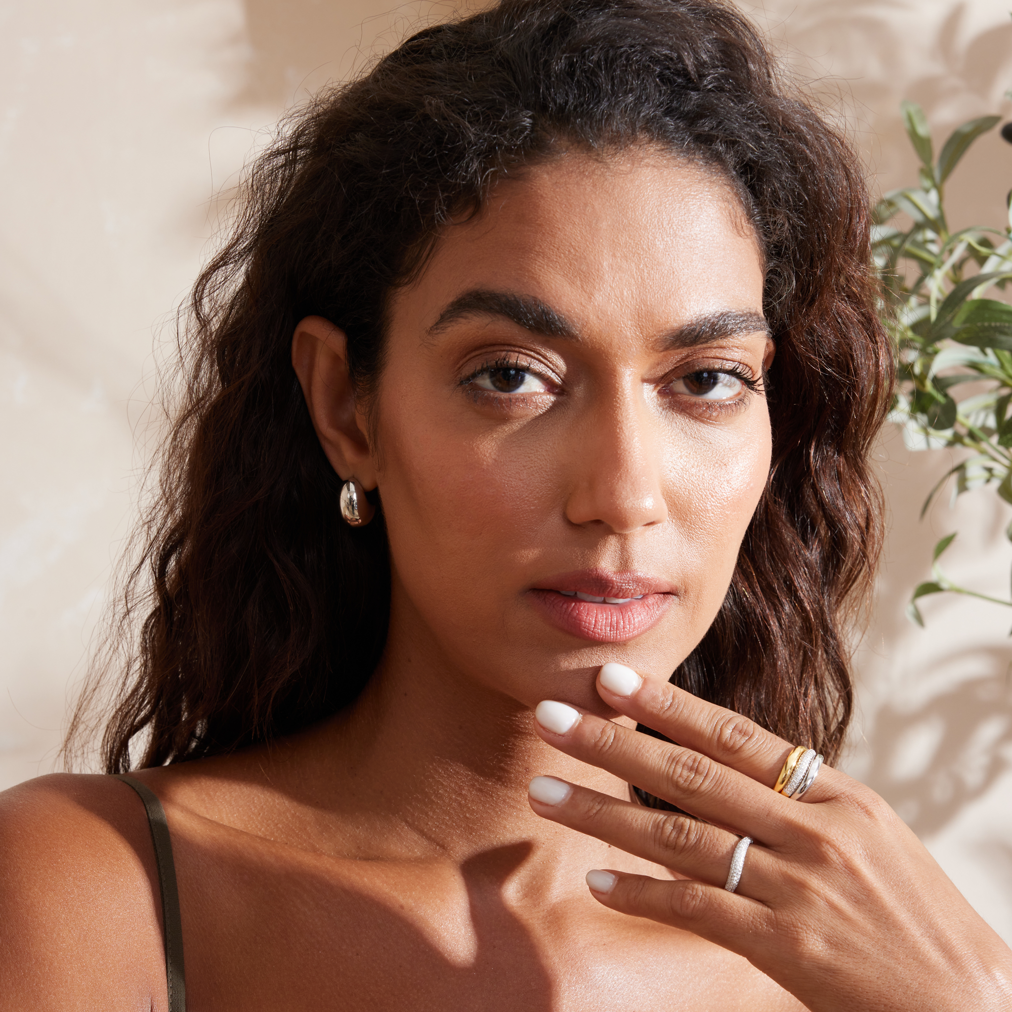 Shoreline Pebble Earring Studs - Silver