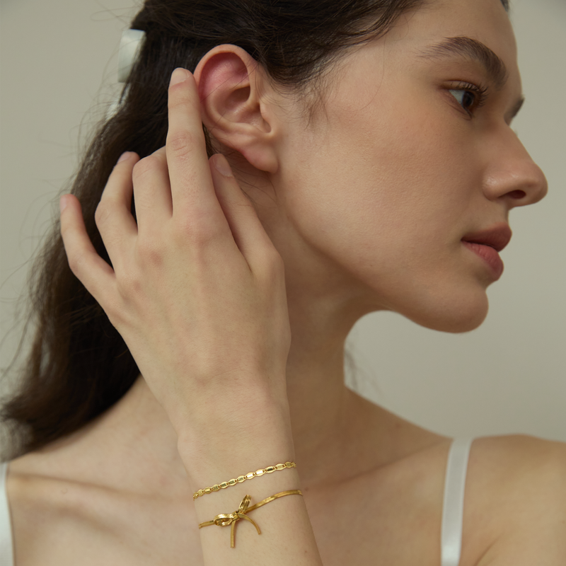 Ruban de Soie Bracelet - Yellow Gold