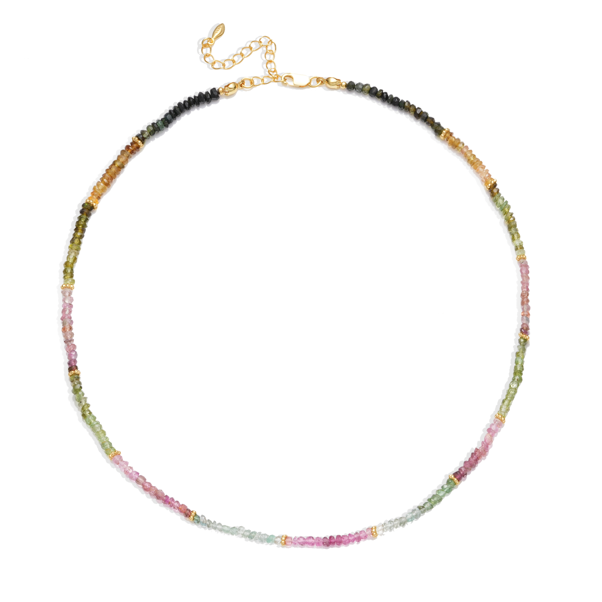 Horizon Glow Beaded Necklace - Tourmaline