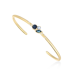 Awaken Intelligence - September Cluster Birthstone Bangle (Sapphire)