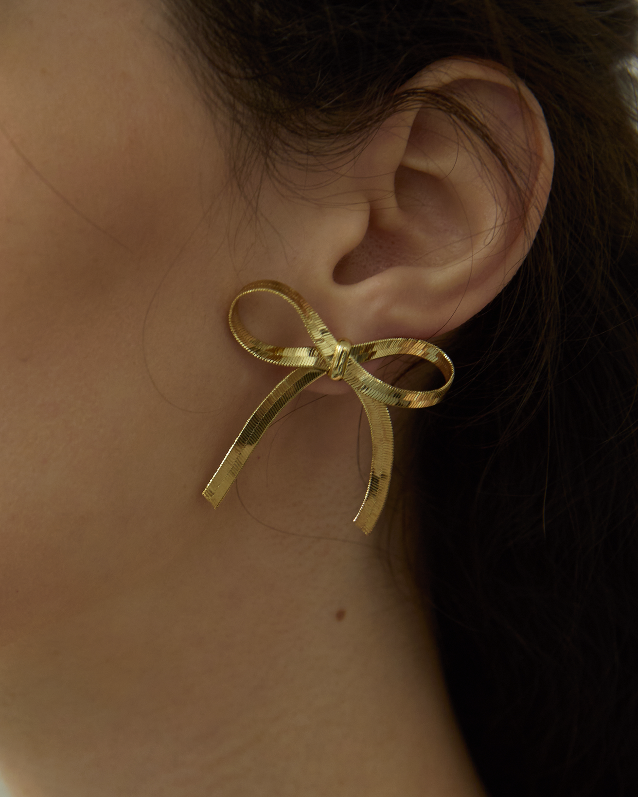 Ruban de Soie Earrings - Yellow Gold