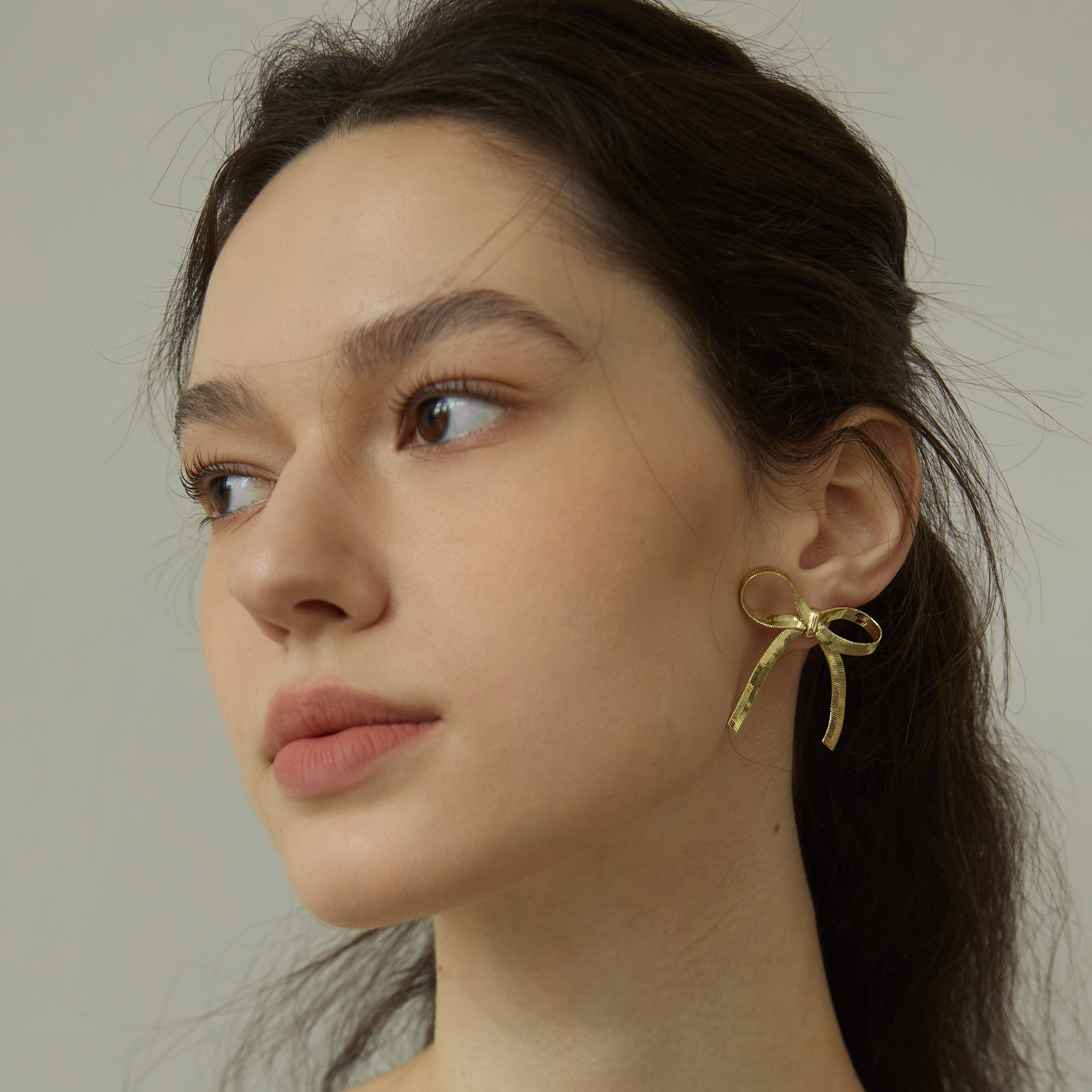 Ruban de Soie Earrings - Yellow Gold