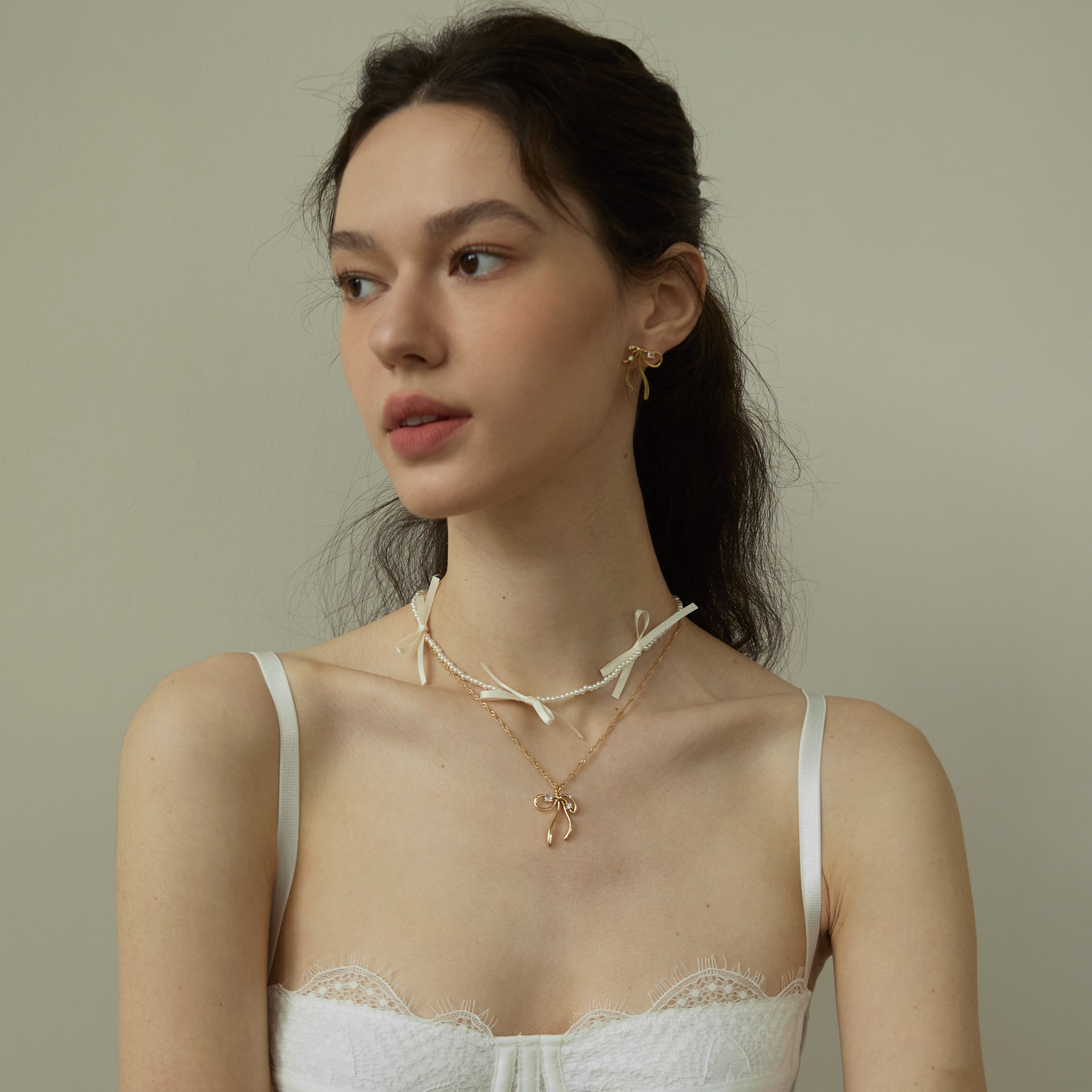 Ruban et Perle Necklace