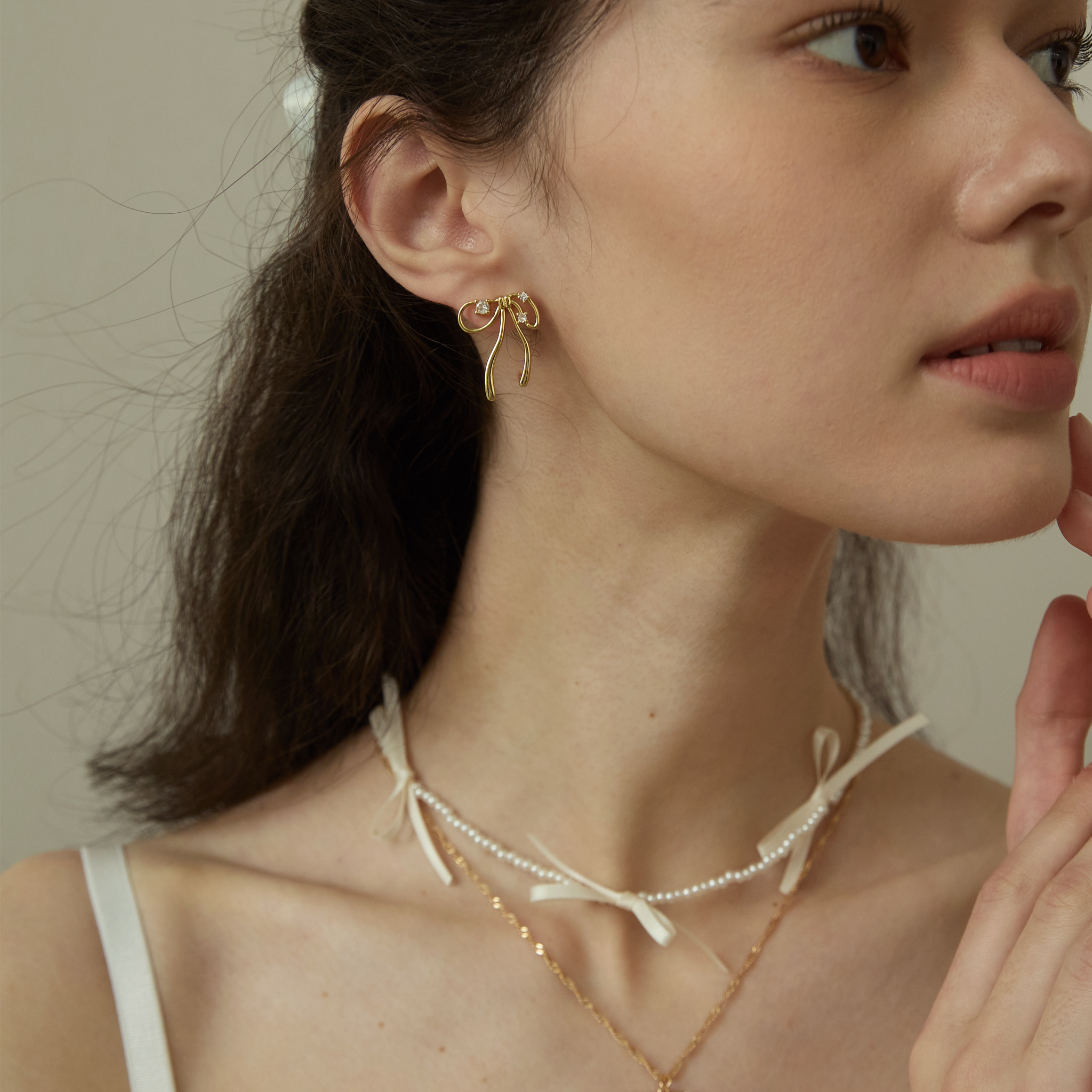 Ruban et Perle Necklace