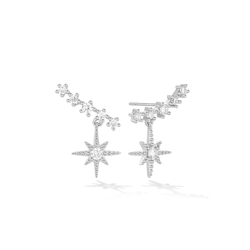 Nebula Cloud Climber Earrings - Silver
