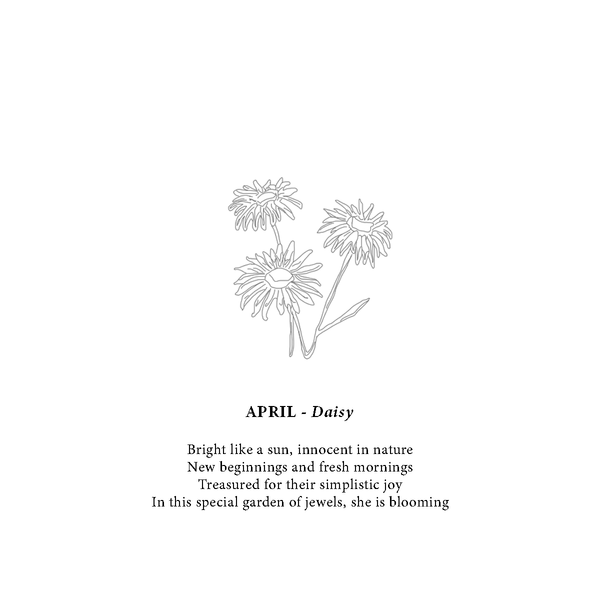 April Birthflower Necklace - Dazzling Daisy