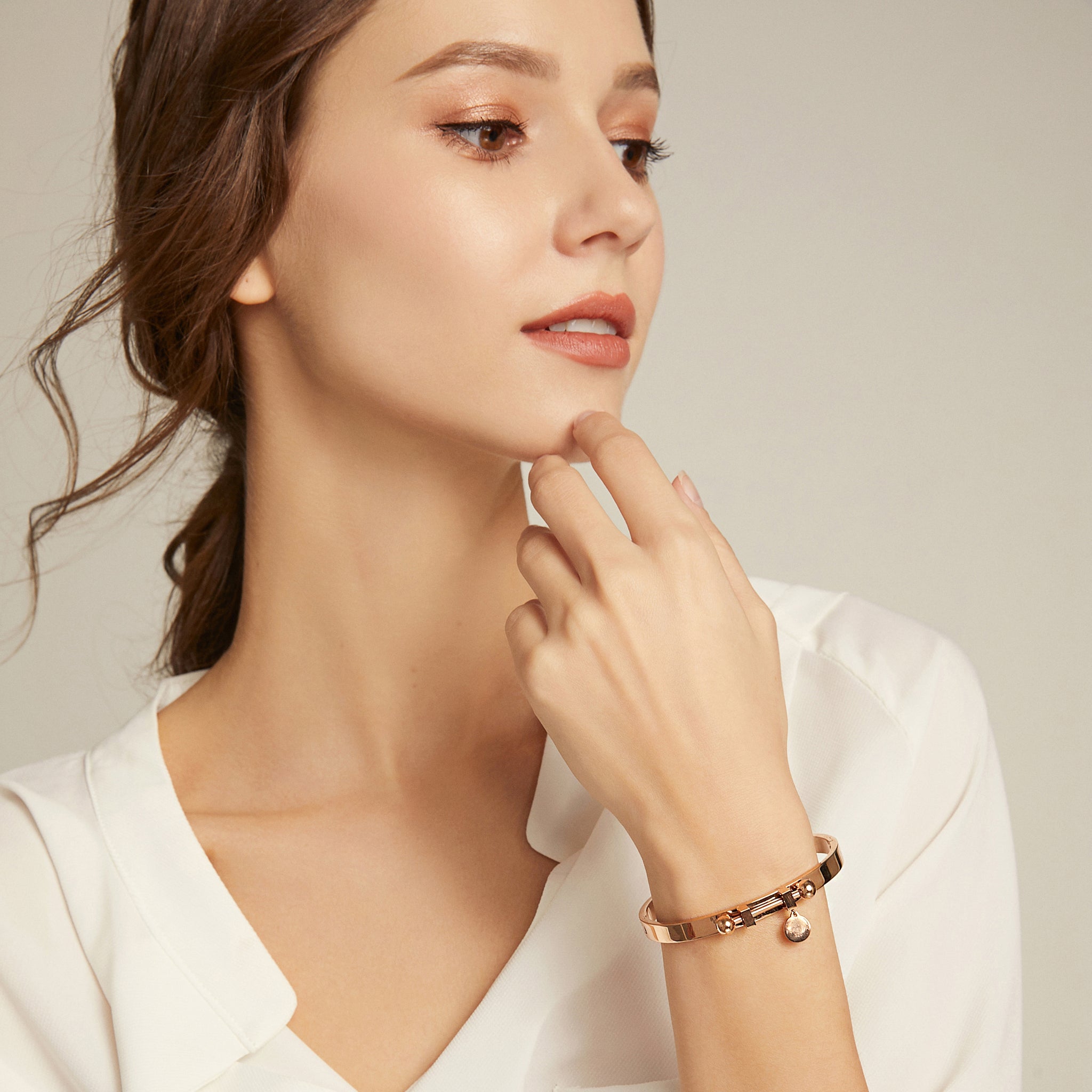 Raise the Bar Bangle - Rose Gold