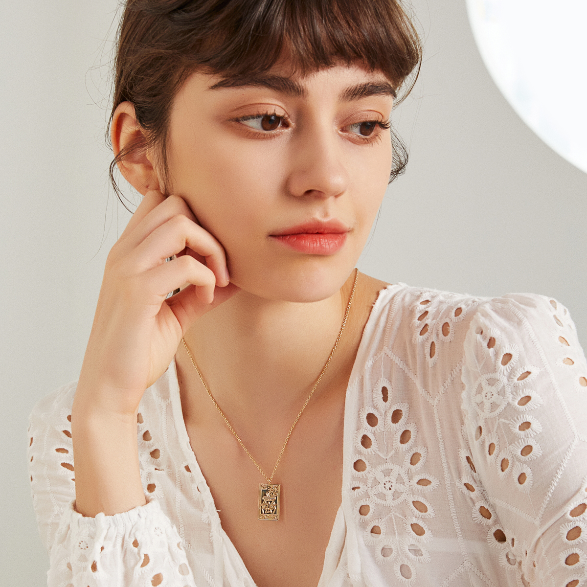 The Coffee Club Tarot Card Necklace