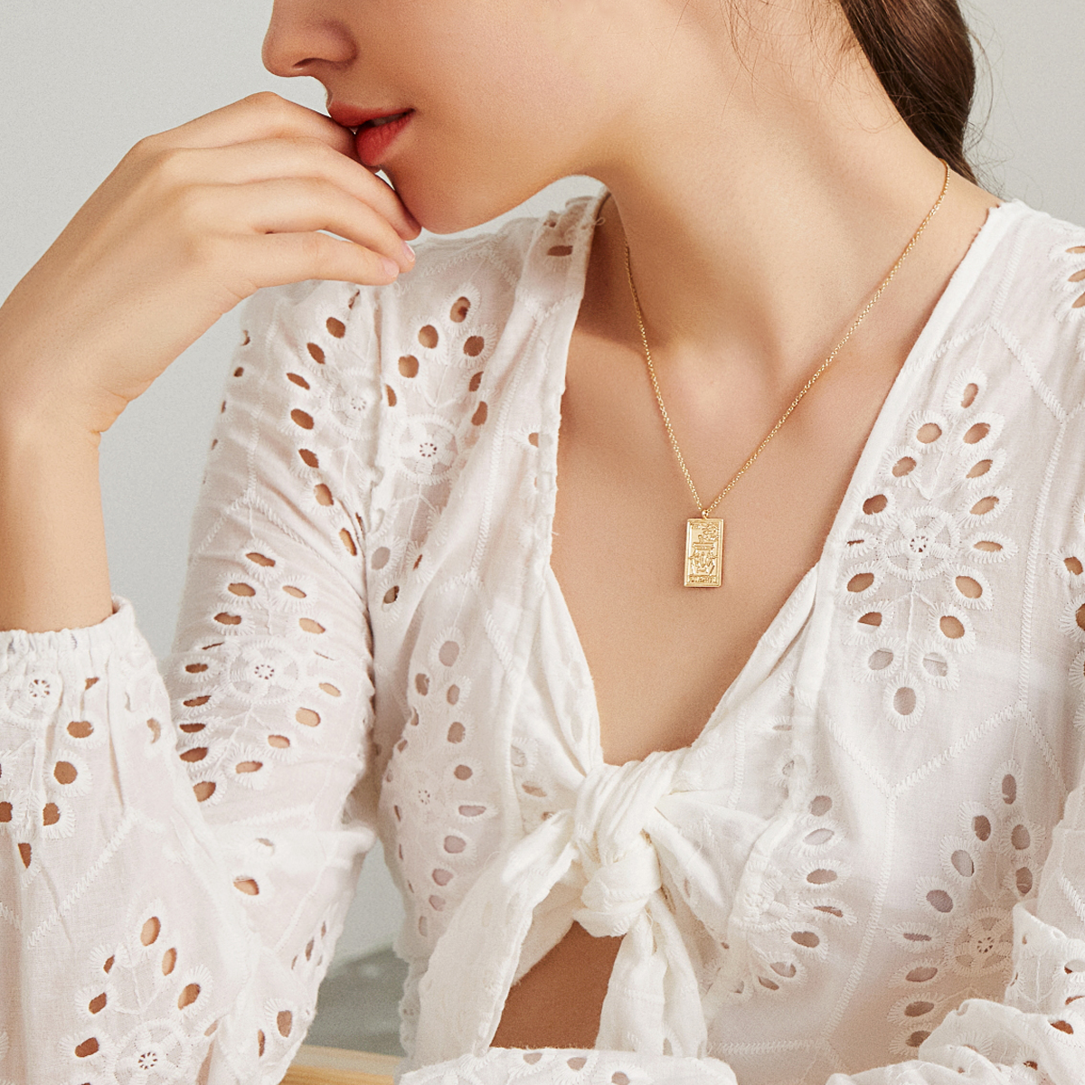 The Coffee Club Tarot Card Necklace