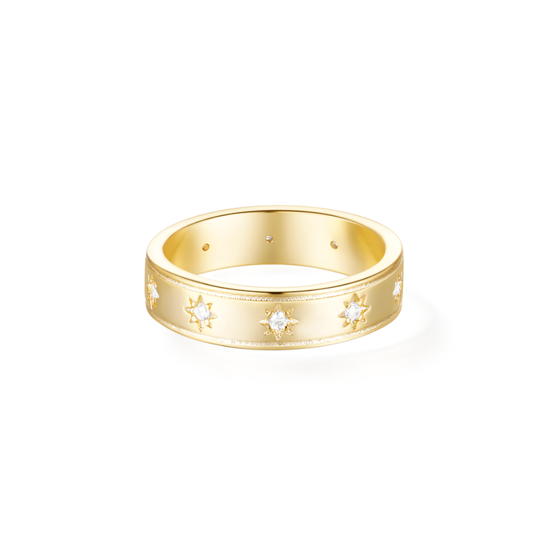 Comet Constellation Ring - Yellow Gold