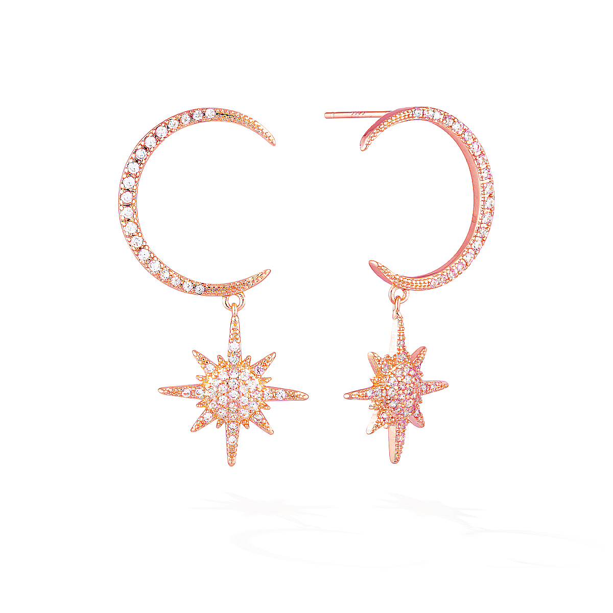 Milky Way Voyage Earrings - Rose Gold