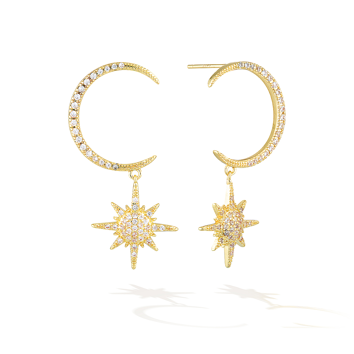 Milky Way Voyage Earrings - Yellow Gold