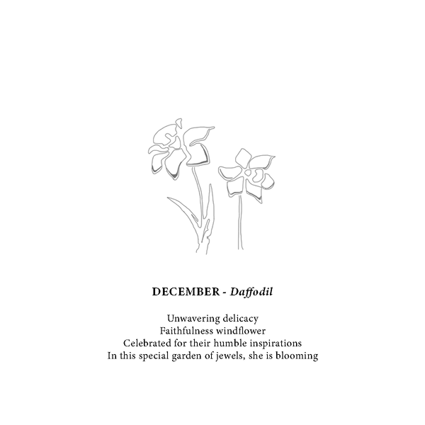 December Birthflower Necklace - Dainty Daffodil