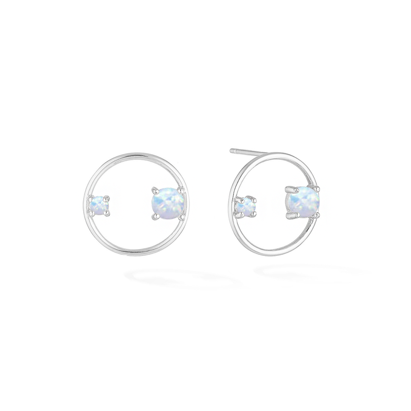 Ring of Jewels Earrings - Silver