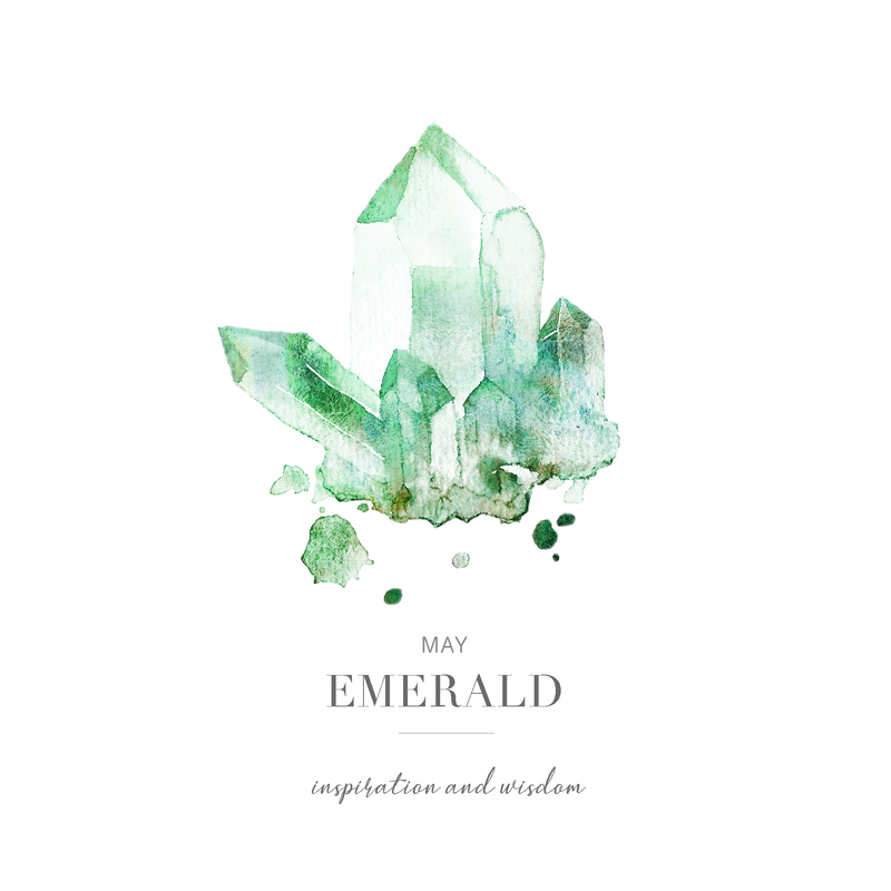 Heart of Wisdom - May Birthstone Earrings (Emerald)