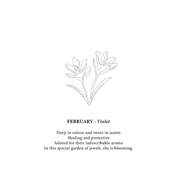 February Birthflower Earrings - Velvety Violet