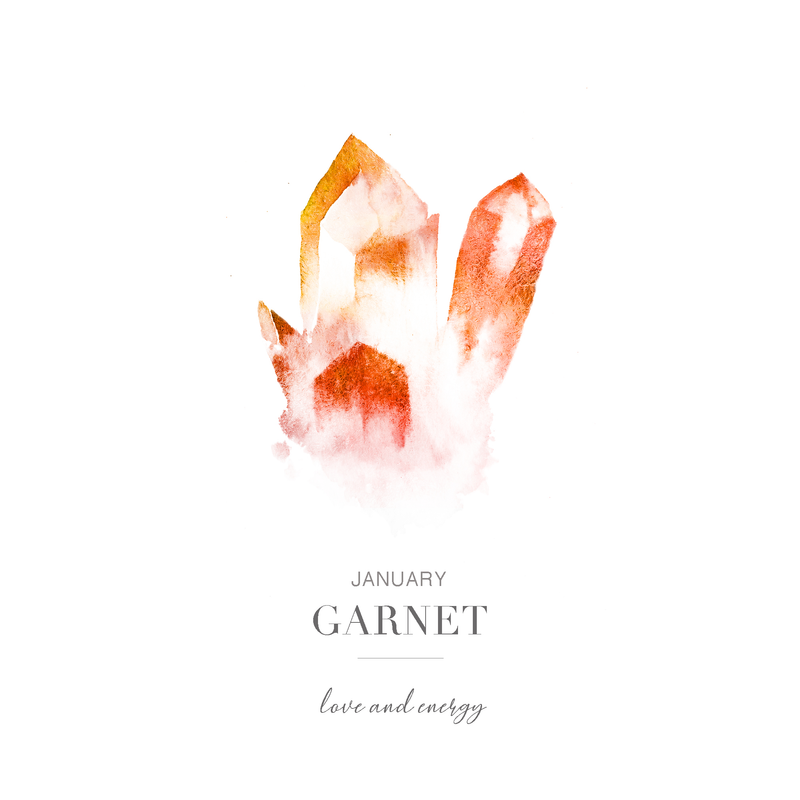 Curative Fire - January Birthstone Earrings (Garnet)