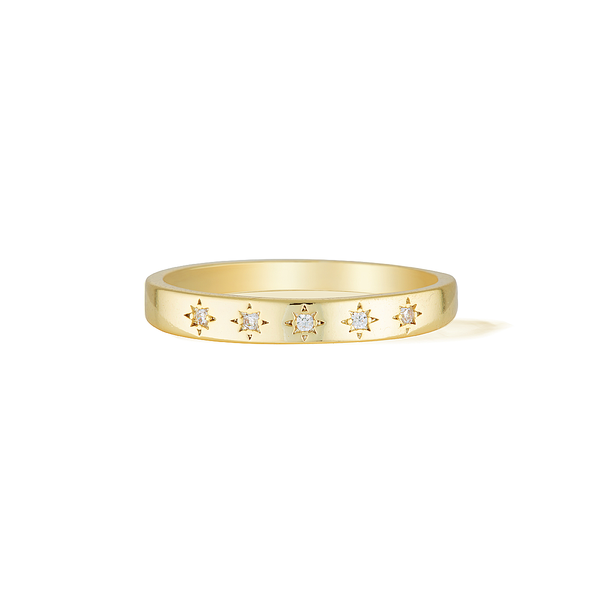 Celestial Constellation Ring - Yellow Gold
