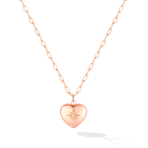 LoveHeart Necklace - Rose Gold