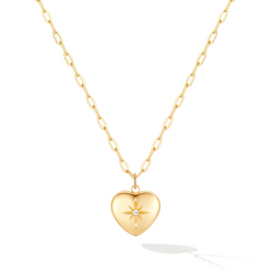 LoveHeart Necklace - Yellow Gold