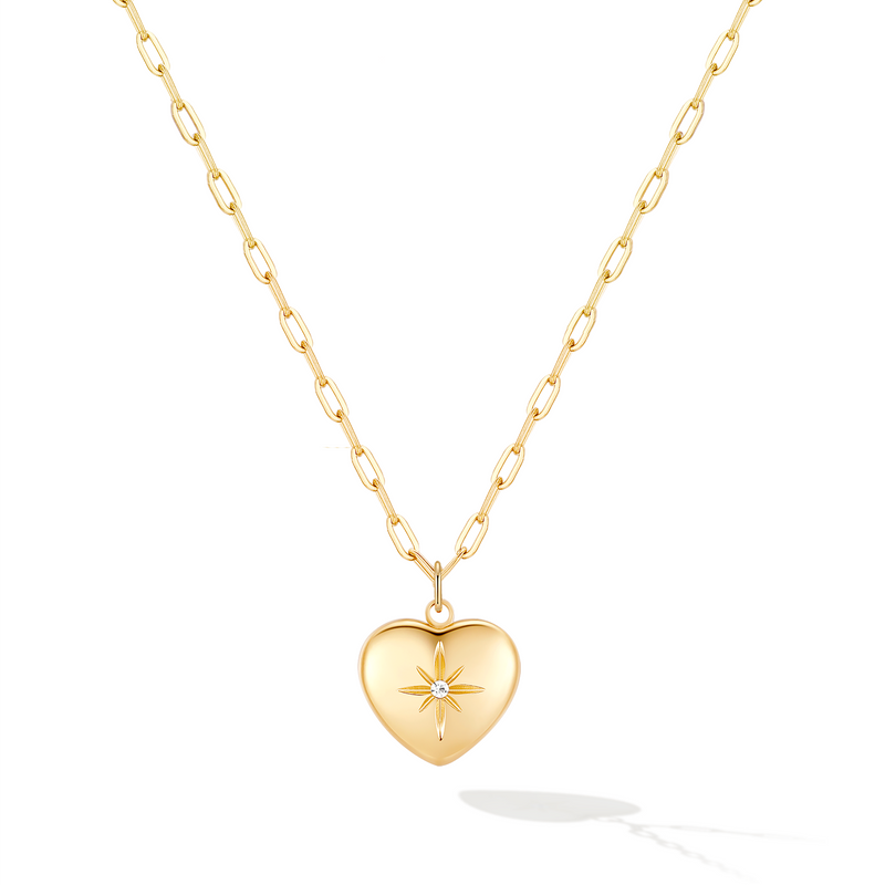 LoveHeart Necklace - Yellow Gold