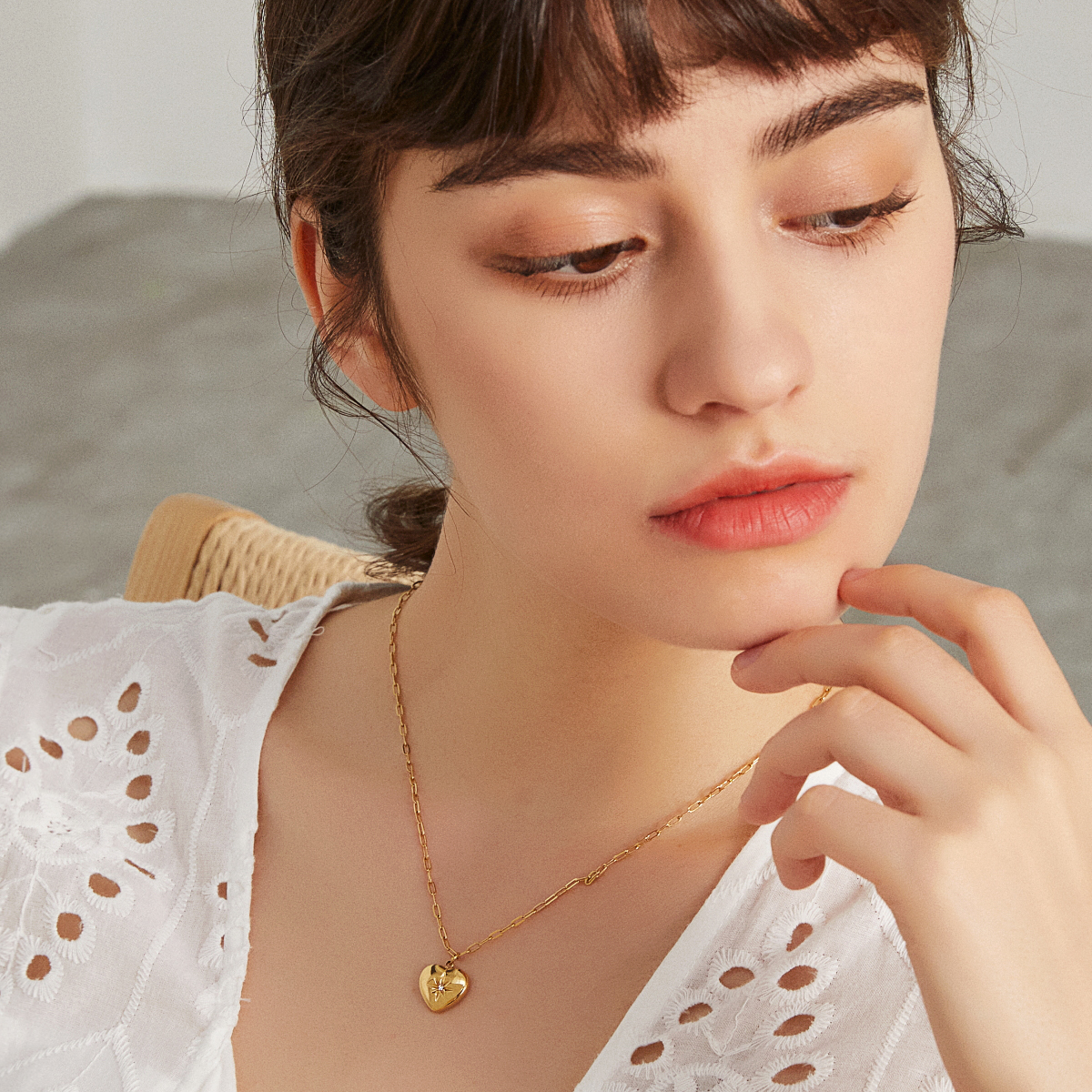 LoveHeart Necklace - Yellow Gold