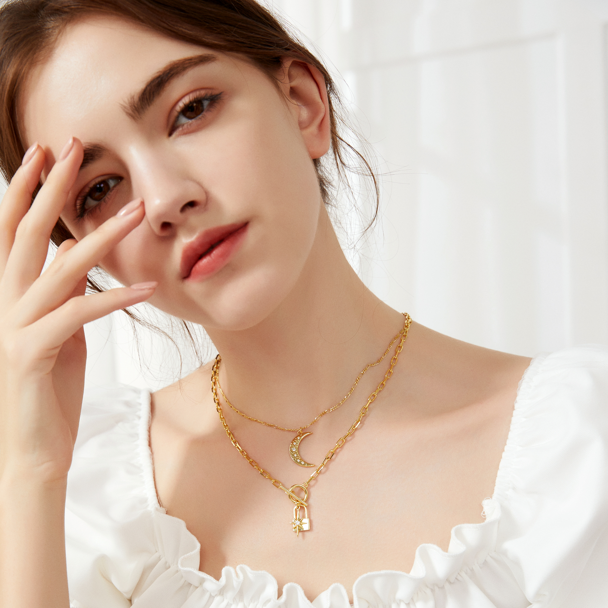 Illumination Padlock Necklace - Yellow Gold