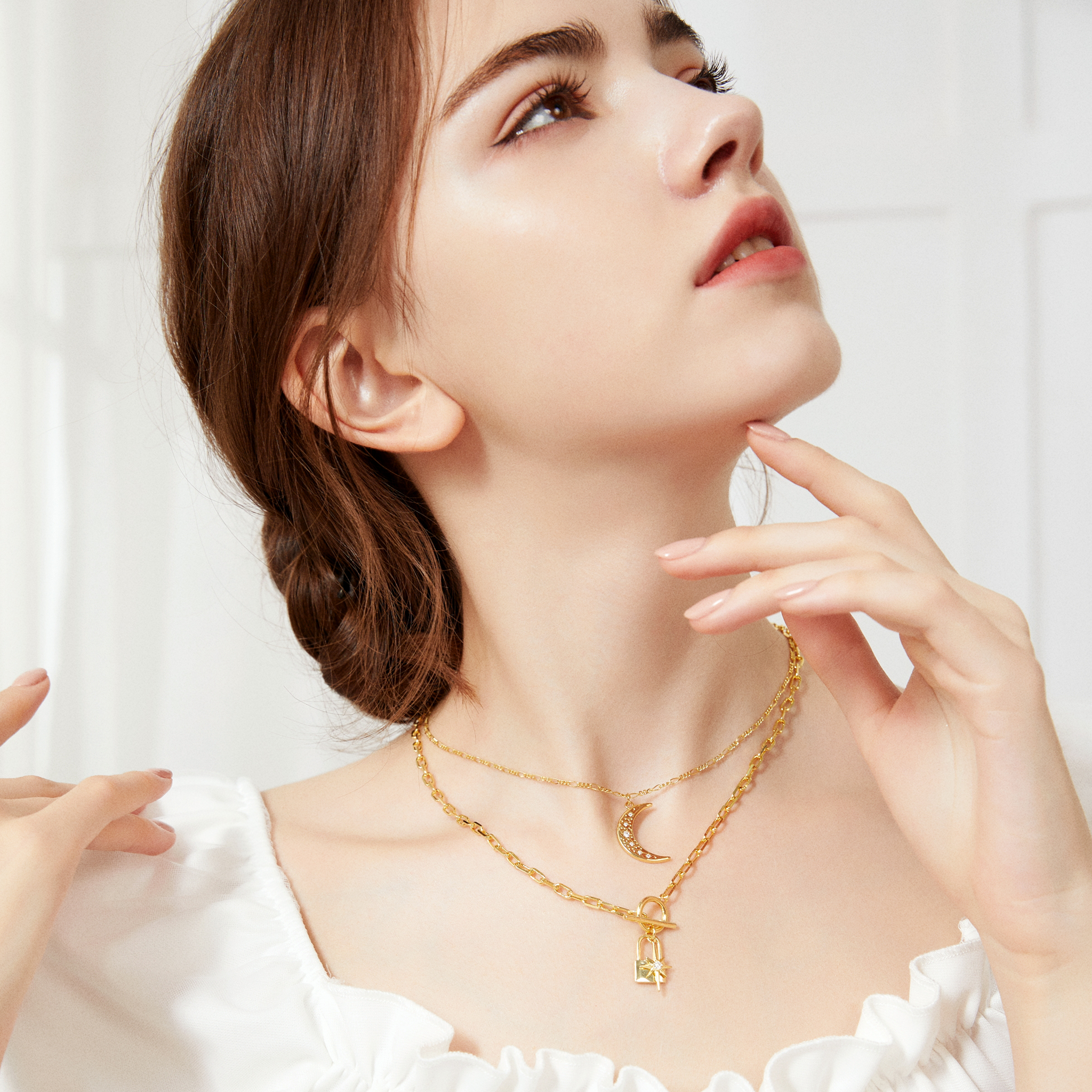 Illumination Padlock Necklace - Yellow Gold