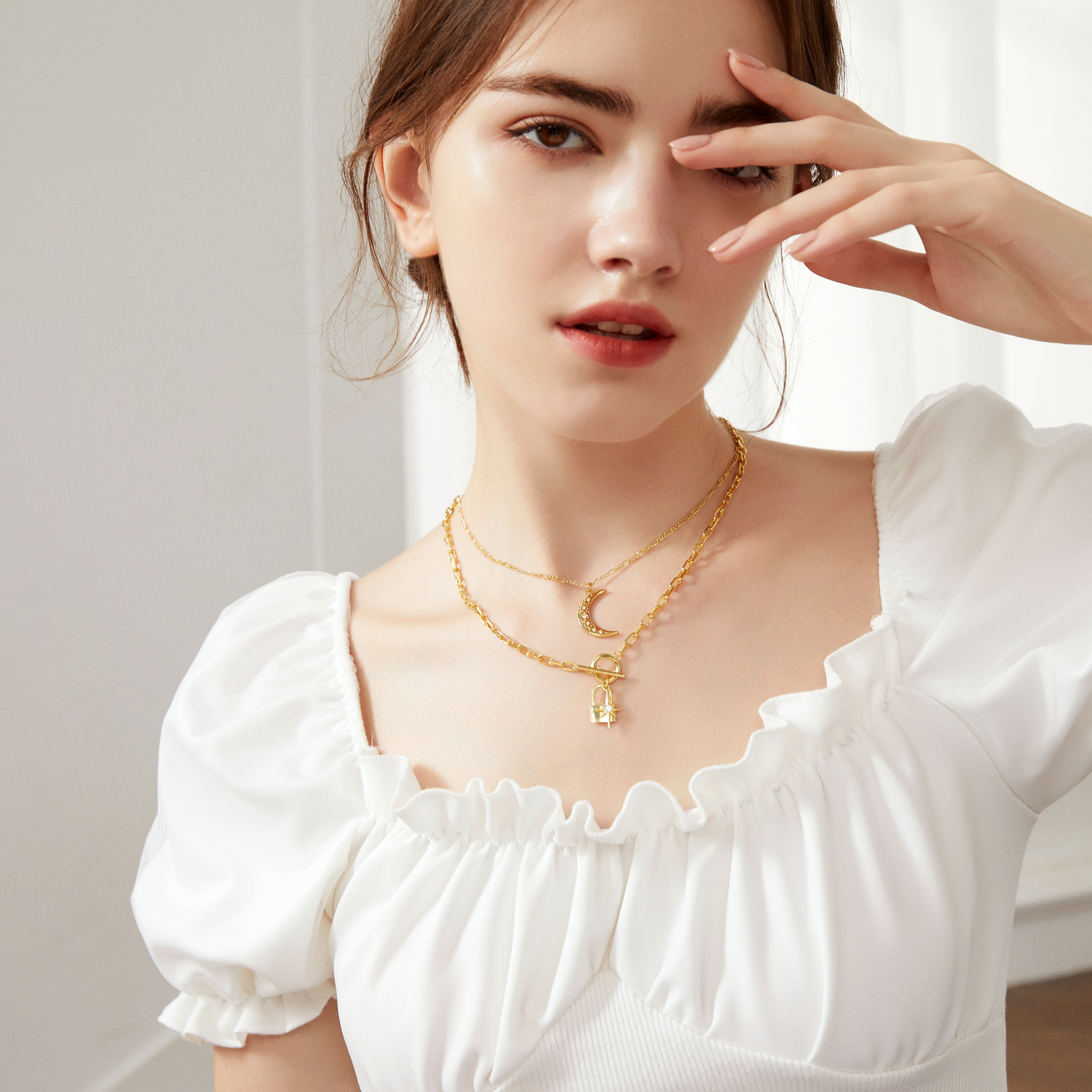 Illumination Padlock Necklace - Yellow Gold