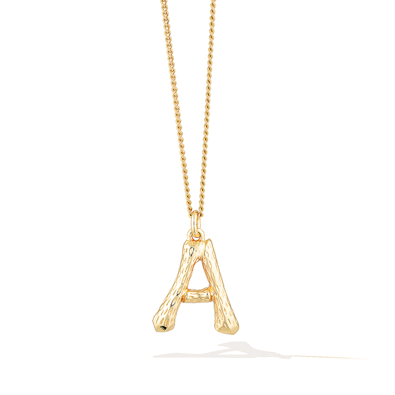 Bamboo letter deals necklace