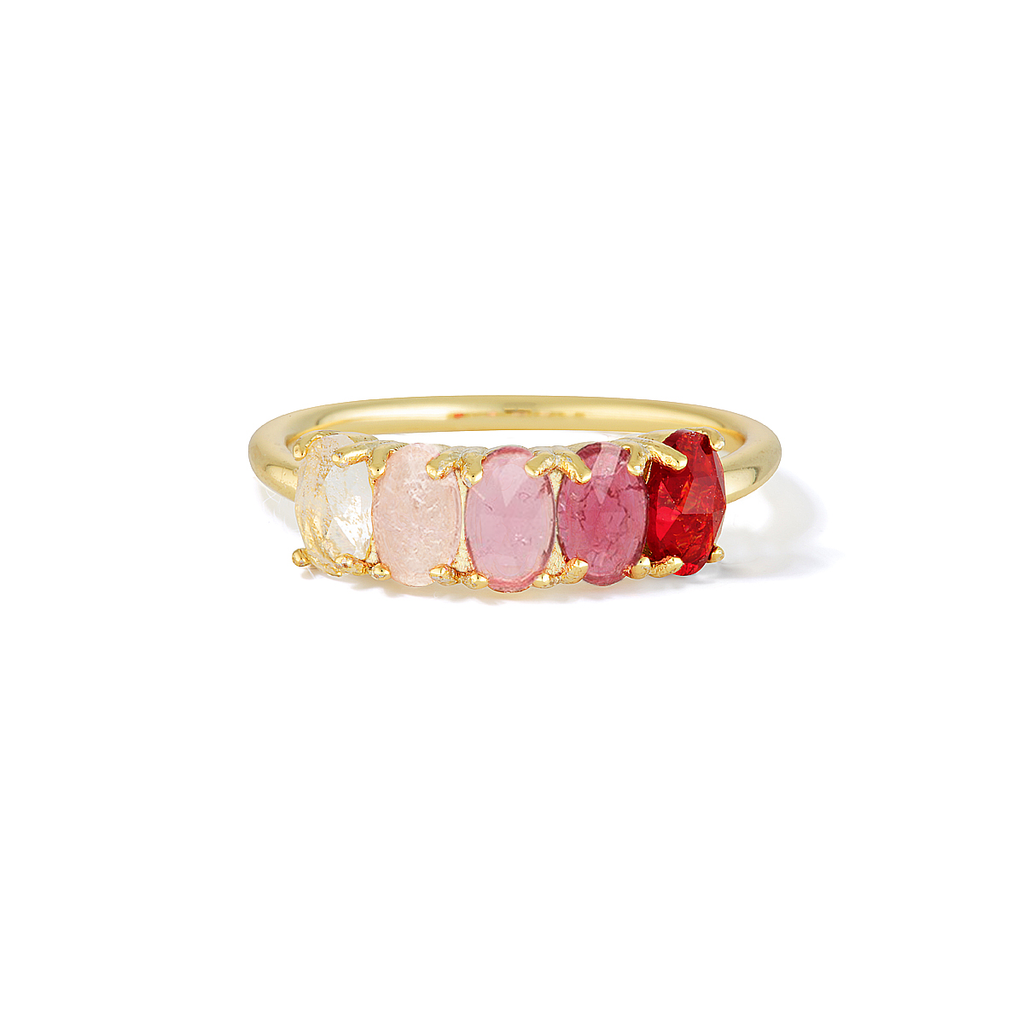Passion of Life July Birthstone Ring Ruby Glacier Mist