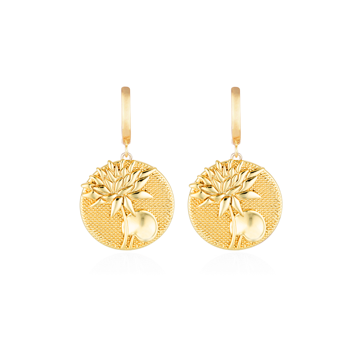 July Birthflower Earrings - Lily Lotus