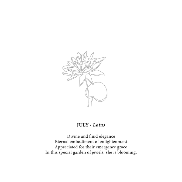 July Birthflower Necklace - Lily Lotus