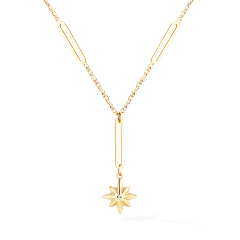 Starlight Lariat Necklace - Yellow Gold