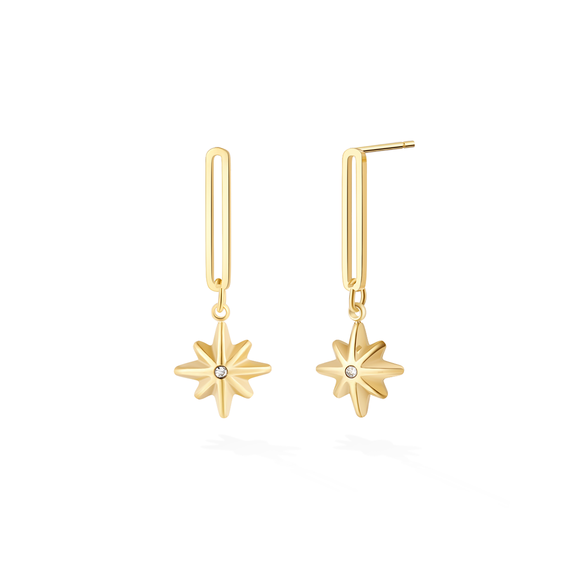 Starlight Drop Earrings - Yellow Gold