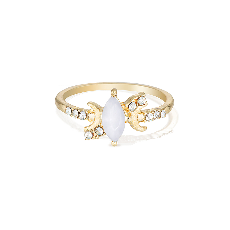 Marquise Moonlight Ring - Yellow Gold