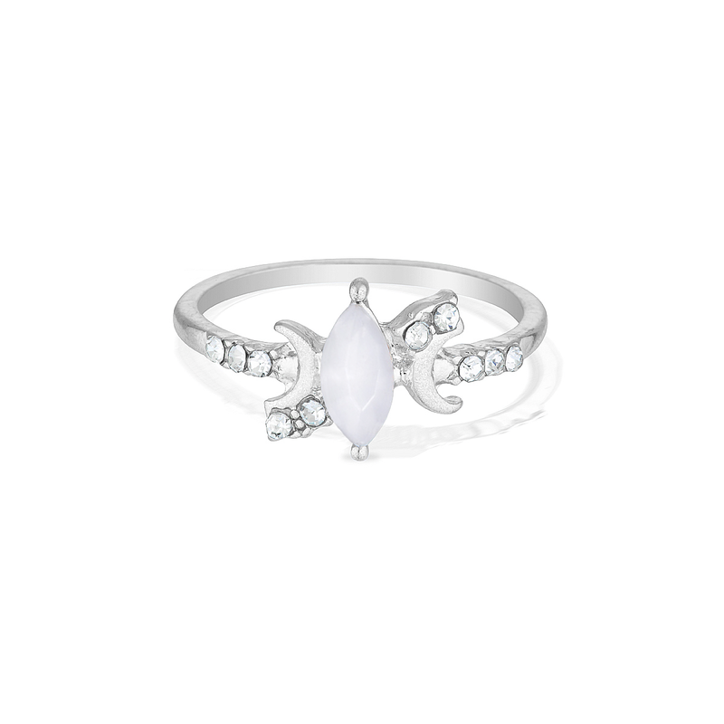 Marquise Moonlight Ring - Silver