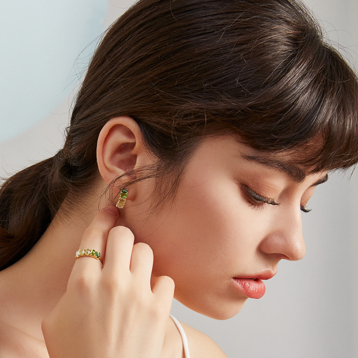 Heart of Wisdom - May Birthstone Earrings (Emerald)