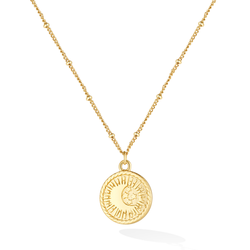 Sacred Lune Coin Necklace - Yellow Gold