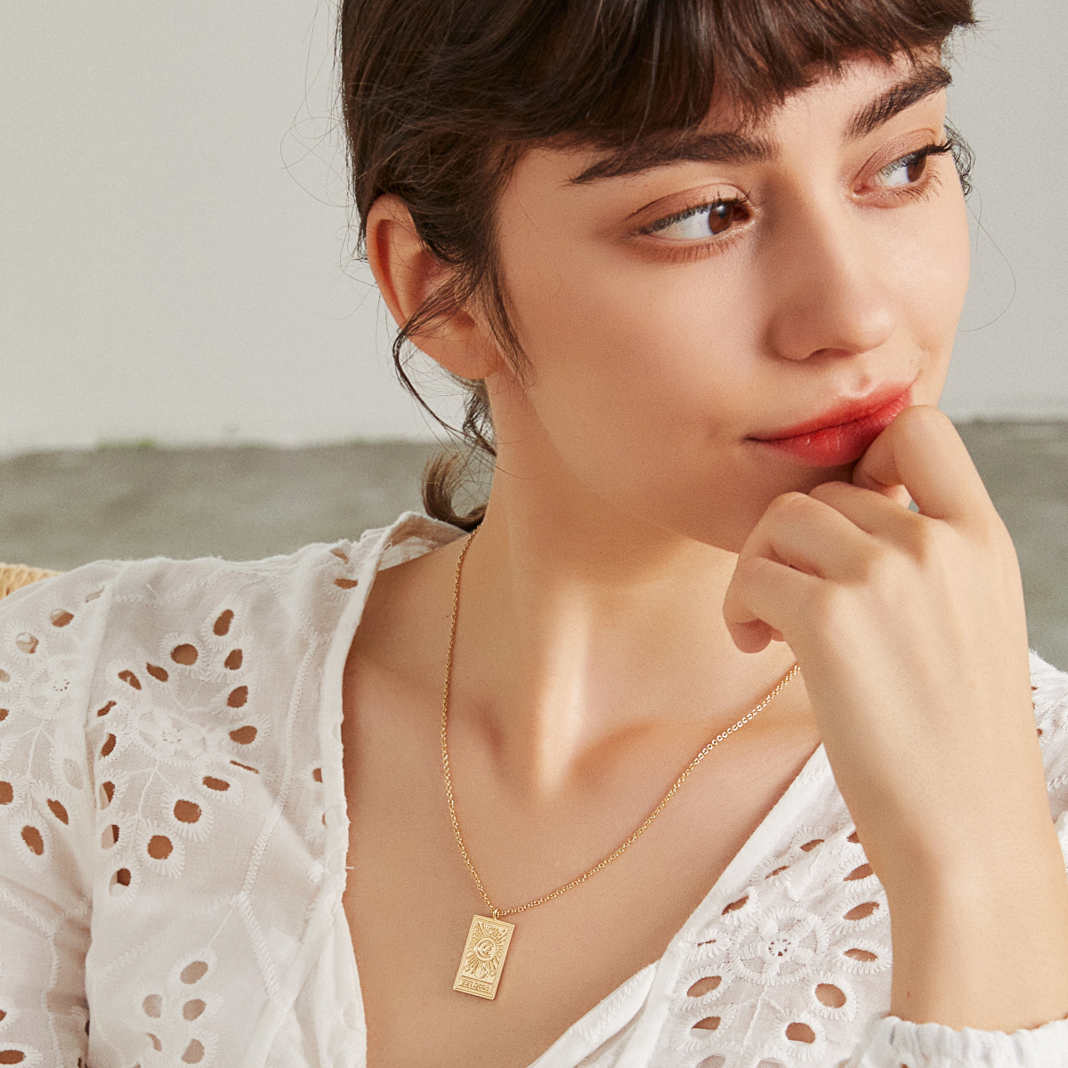 The Moon Shine Tarot Card Necklace