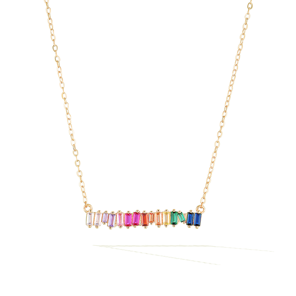 Bifröst Rainbow Pride Necklace - Yellow Gold