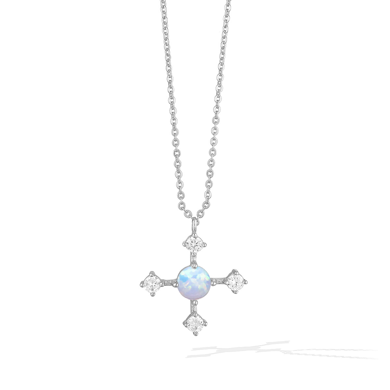 Opulence Crux Necklace- Silver