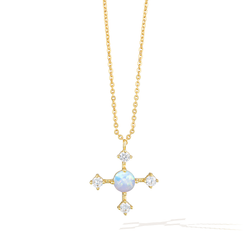 Opulence Crux Necklace - Yellow Gold