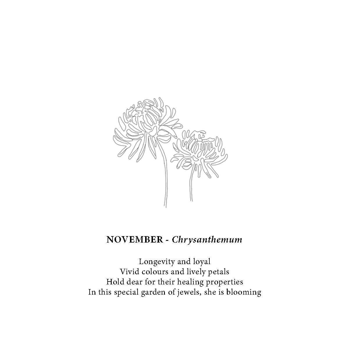 November Birthflower Earrings - Caring Chrysanthemum