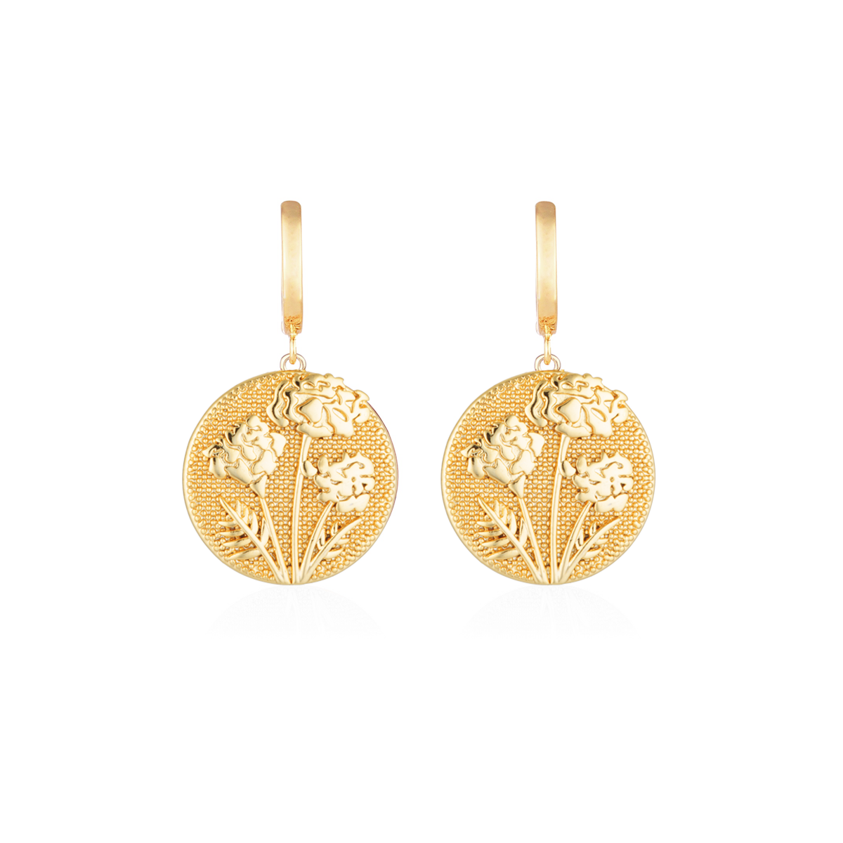 October Birthflower Earrings - Merry Marigold