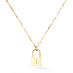 Initial 2025 padlock necklace