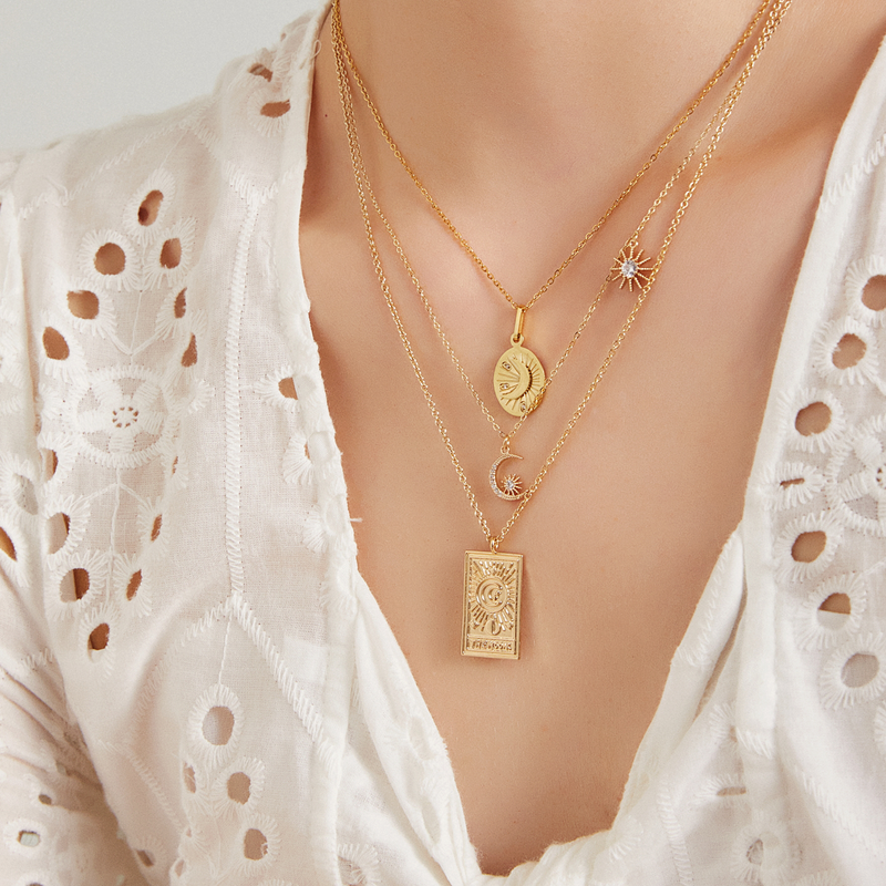 To the moon and 2025 back necklace