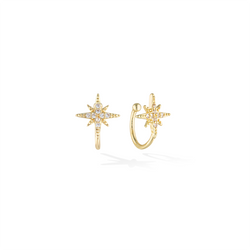 Astral Asteroid Earcuff - Yellow Gold